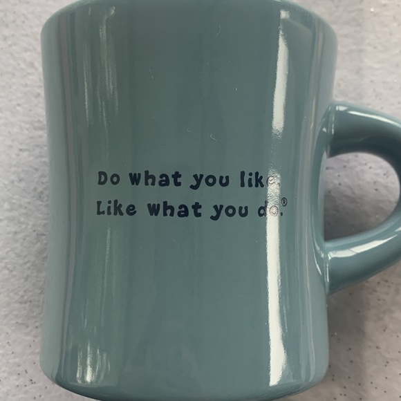 LIFE IS GOOD Mug Fishing with dog Coffee Cup slate blue - Picture 2 of 5
